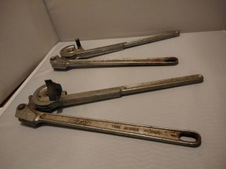 2 Vintage Ridgid No.  396 And 398 Tubing Bender Great Shape Made In The U.  S.  A