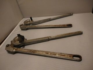 2 Vintage Ridgid No.  396 and 398 Tubing Bender Great Shape Made In the U.  S.  A 2