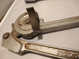 2 Vintage Ridgid No.  396 and 398 Tubing Bender Great Shape Made In the U.  S.  A 3