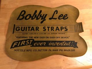 Vintage Bobby Lee Guitar Straps Advertisement Mat