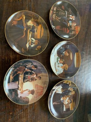 Vintage Norman Rockwell’s Light Campaign Collectors Series 5 Plates