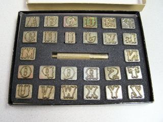Vintage Craftool Alphabet 3/4 " Stamp Set Leather Tools Complete Set 8131