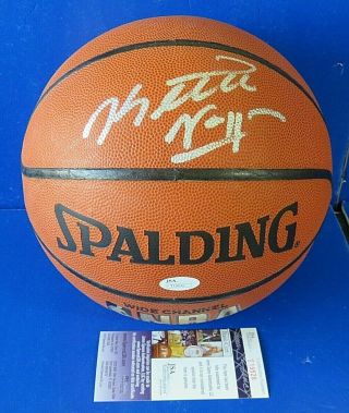 Keith Van Horn Signed Spalding Full Size Basketball Nj Nets Jsa T19526