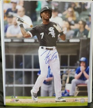 Tim Anderson Chicago White Sox Autographed Signed 16x20 Beckett Bat Flip 1