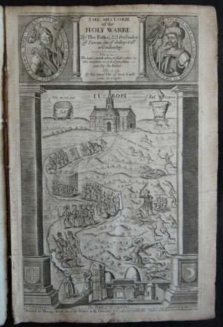 Early Historie Holy Warre 1651 Fuller Map Military Siege Battles History War
