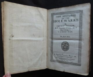 Early HISTORIE HOLY WARRE 1651 FULLER Map MILITARY SIEGE BATTLES HISTORY WAR 3