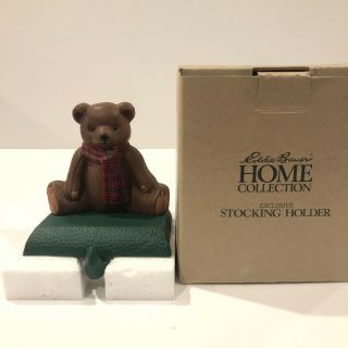 Midwest Of Cannon Falls Vintage Cast Iron Teddy Bear Stocking Holder Eddie Bauer