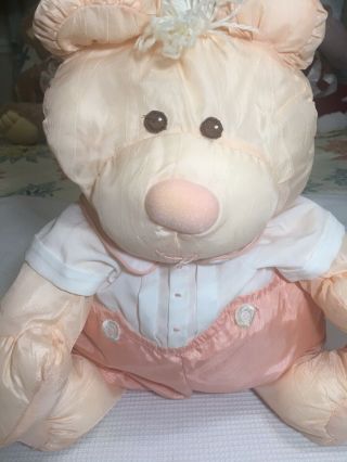 1986 Fisher Price Puffalump Plush Bear Teddy Nylon Vtg Toy