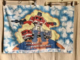 Vintage 1984 Hasbro TRANSFORMERS Twin Sheet and Pillowcase Set - Complete 2