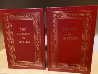 Easton Press Lessons Of History,  Heroes Of History By Will And Ariel Durant 2 V