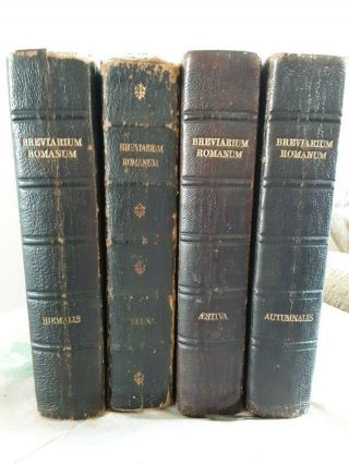 Breviarium Romanum 1936 Pustet Roman Breviary Vulgate Tridentine Mass 4 Volumes