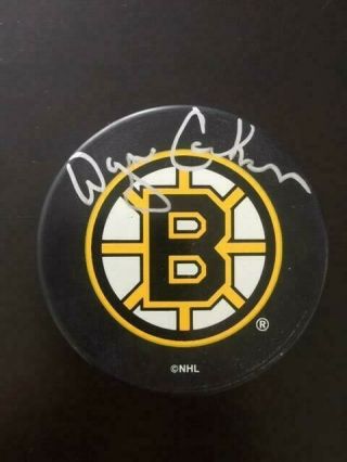 Wayne Cashman Autographed Signed Puck Boston Bruins Jsa