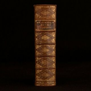 1876 2vin1 My Circular Notes Illustrated Travel J F Campbell Bickers Bound