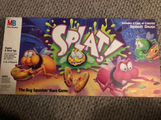 Splat Vintage 1990 Milton Bradley Mb Board Game Complete