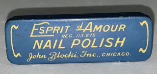 Vintage Esprit D Amour Nail Polish Tin And Contents John Blocki