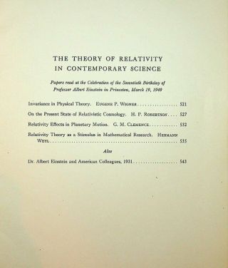 Albert Einstein / Theory of Relativity in Contemporary Science Papers 1st ed 2