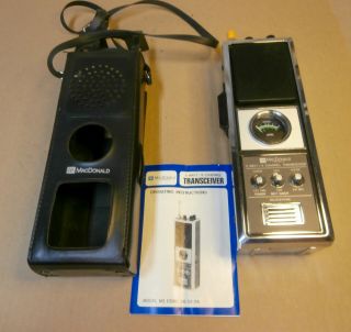 Vintage Macdonald 5 Watt 6 Channel Walkie Talkie Cb Handheld Transceiver /tested