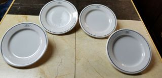 4 Four Vintage Ford Motor Co Cafeteria Bread/salad Plates Buffalo By Oneida