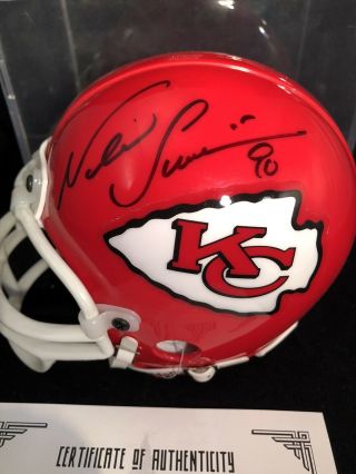 Kansas City Chiefs Neil Smith Signed Autographed Mini Helmet (broncos)