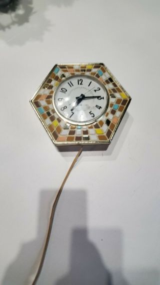 Vintage Mid - Century General Electric Ge Wall Clock Model 2118 A