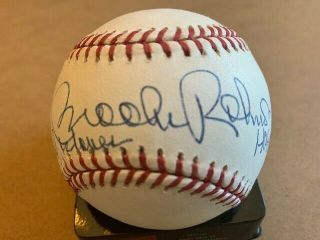 Brooks Robinson Baltimore Orioles Autographed Baseball 16 Gold Gloves & Hof 83