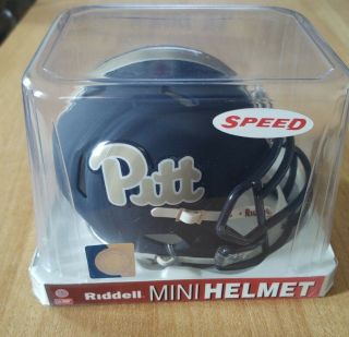 Officially Licensed Pitt Panthers Riddell Speed Mini Football Helmet Matte Navy