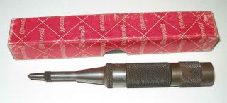 Vintage Starrett No.  18 - B Spring Loaded Automatic Center Punch Box