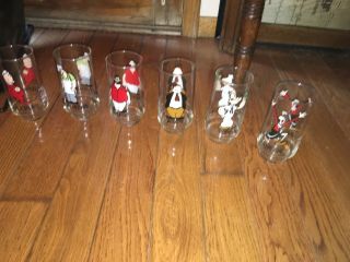 Set Of 6 Vintage 1975 Coca Cola Popeye Drinking Glass