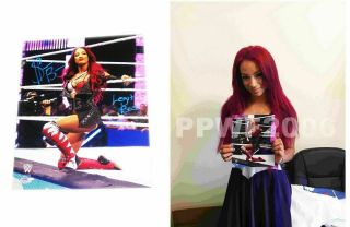 Wwe Sasha Banks Hand Signed Autographed 8x10 Licensed Photo With Proof And 3