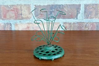 Vintage J P Orben Metal Loop Flower Frog 13 Loops Curly Wire Cast Floral Holder