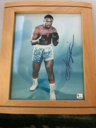 Joe Frazier Signed 8 X 10 Color Photo In 11 X 16 Frame With