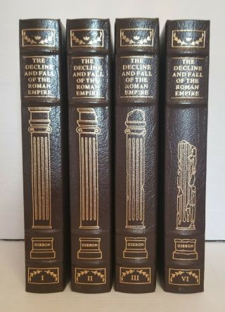 Easton Press Decline And Fall Of The Roman Empire Volumes 1,  2,  3,  & 6