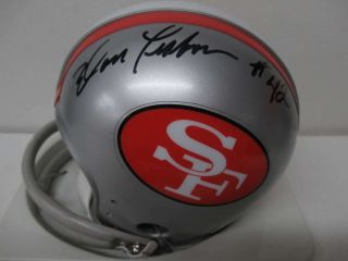 Don Lisbon Signed Auto Autograph San Francisco 49ers Mini Helmet Jsa He048