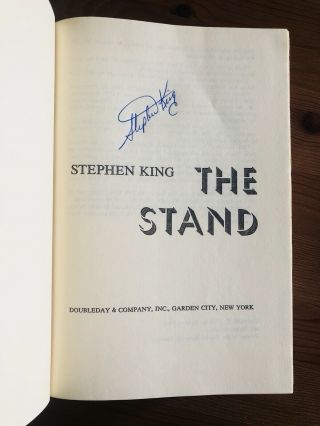 Signed Stephen King The Stand Hardcover Book