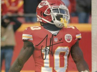 Tyreek Hill Autographed 8x10 Photo With G/a - Kansas City Chiefs