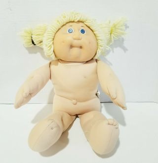 Cabbage Patch Doll 1978/1982 Blonde Hair Blue Eyes Freckles 2 Dimples Black Sig