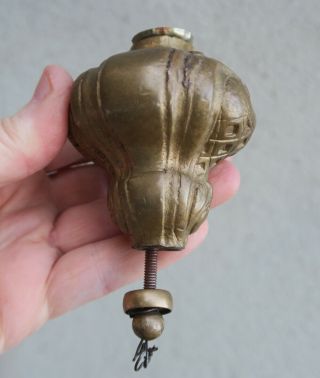 Huge Cast Brass Bronze Lamp Chandelier Finial Part Vintage French Antique Old