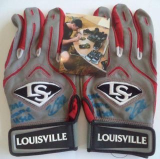 Kevin Newman Game 2016 Batting Gloves Louisville Slugger Photo Proof D
