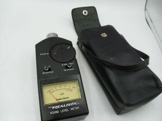 Vintage Radio Shack Realistic Sound Level Meter 33 - 2050 Analog Vu Meter W/case