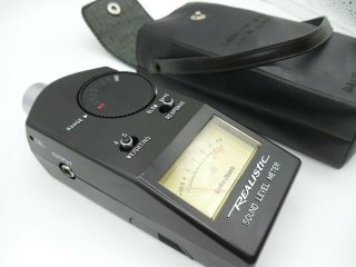 Vintage Radio Shack Realistic Sound Level Meter 33 - 2050 Analog VU Meter w/case 2