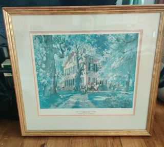 Haddon Sundblom " My Old Kentucky Home " Framed Print 1958 Vintage Derby
