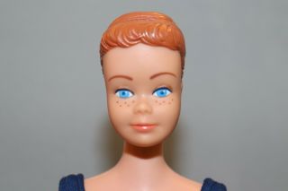 Vintage 1965 Molded Hair Midge Doll In 1962 Barbie Hellenica Swimsuit