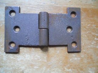 2 Pr Vintage Cast Iron Shed/gate/barn Door Hinges 4 1/2 L / 4 1/2 R Old Hardware