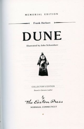 Frank Herbert: Dune.  1st Easton Press Edition in Leather 2