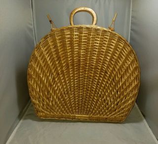 Vintage Antique Wicker Picnic Basket