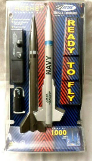Vintage Estes Army,  Navy Flying Model Rocket Starter Set Model Kit In Package