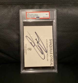 Shaquille O ' Neal Lakers Signed Cut Autograph Auto PSA/DNA Slapped Encapsulated 2