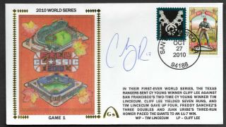 Cody Ross Signed 2010 World Series Game 1 Gateway Stamp Envelope Sf Postmark