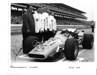Autographed Mario Andretti (f - 1) Indycar Racing Photograph