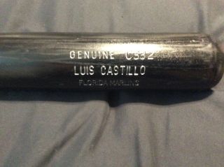 Luis Castillo Game Issued Bat Uncracked 33in Florida Miami Marlins Mets Mlb